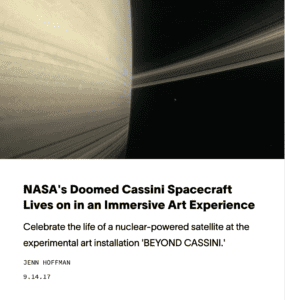 Nasa's Doomed Cassini Spacecraft Reporter by Jenn Hoffman for Vice